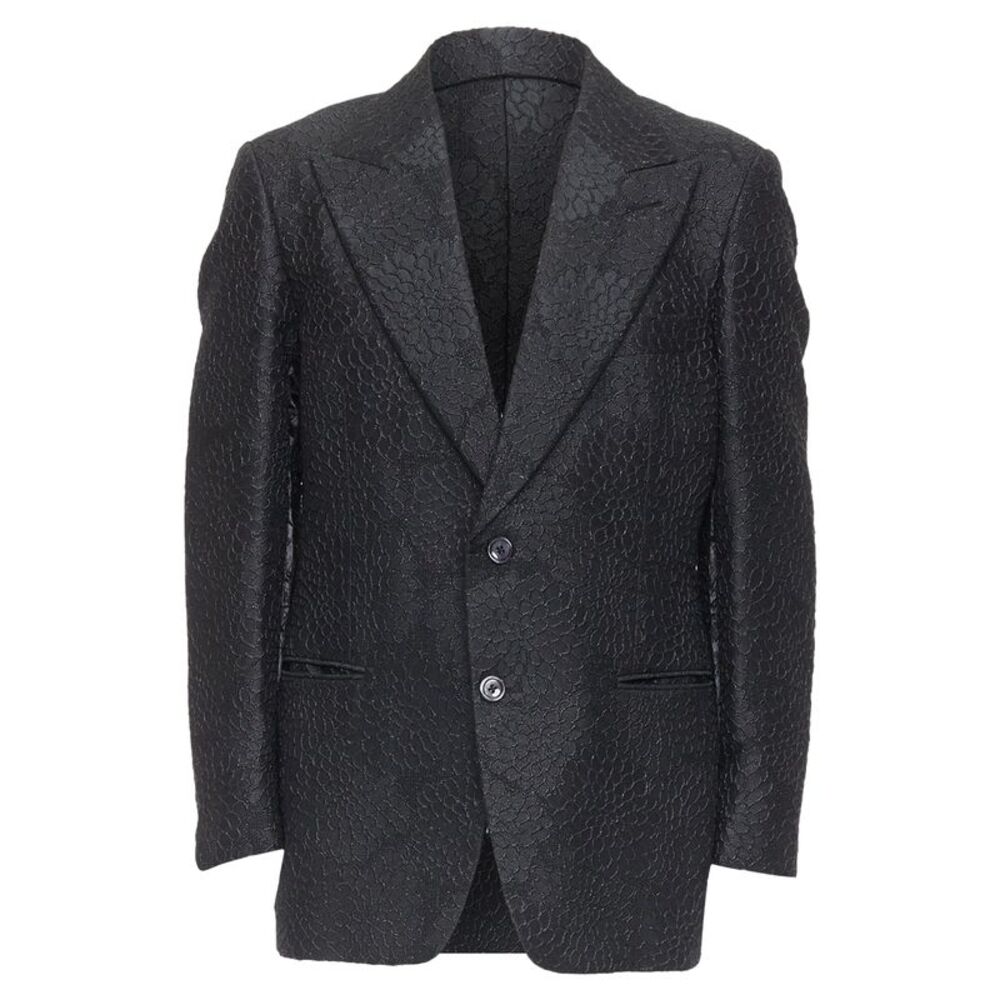 Tom Ford Cooper Black Brocade Blazer